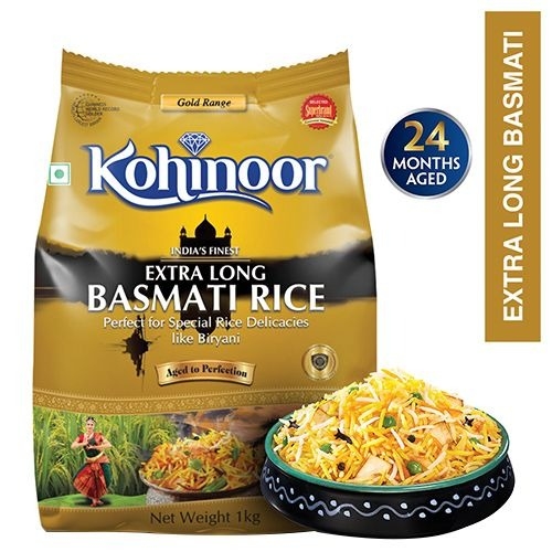 Kohinoor Extra Long Basmati Rice - Gold - 1 Kg