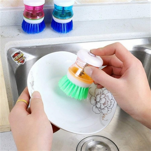 Kitchen Wash Pot Dish Brush Clean Utensil with Washing Up Liquid