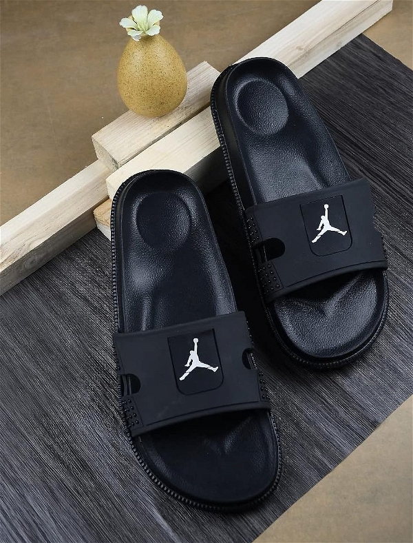 Black Supreme Slippers