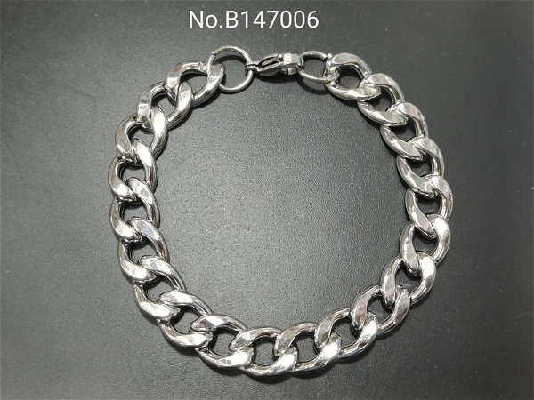 Silver Chain Bracelets for Men, Cuban Link Bracelet for Men Silver