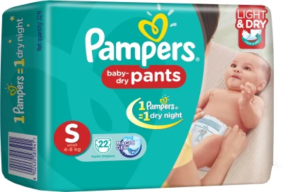Pampers Happy Skin Size-S - (4 To 8 Kg) 30 Pants