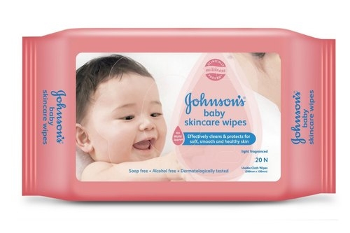 Johnsons Baby Skin Care Wipes - 10pcs