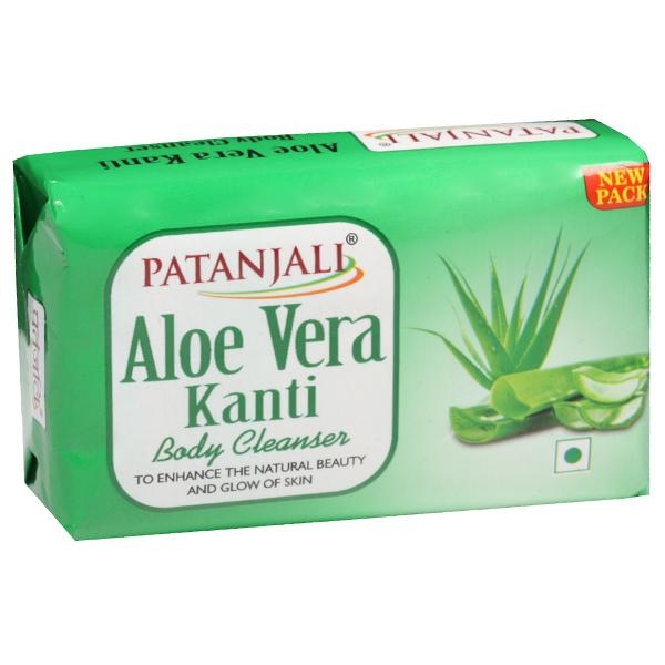 Patanjali Aleovera Kanti Bath Soap - 150 X 3 = 450g + 10/- Toothpaste