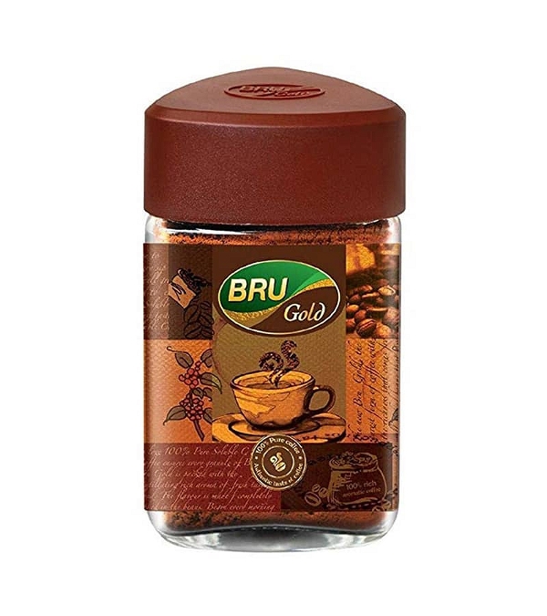 Bru bru gold pure coffee - 50g Jar