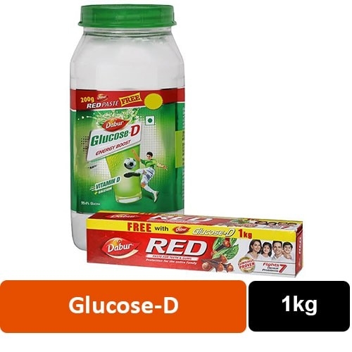 Dabur Glucose-D (1kg)(Free dbr red pst 200g)