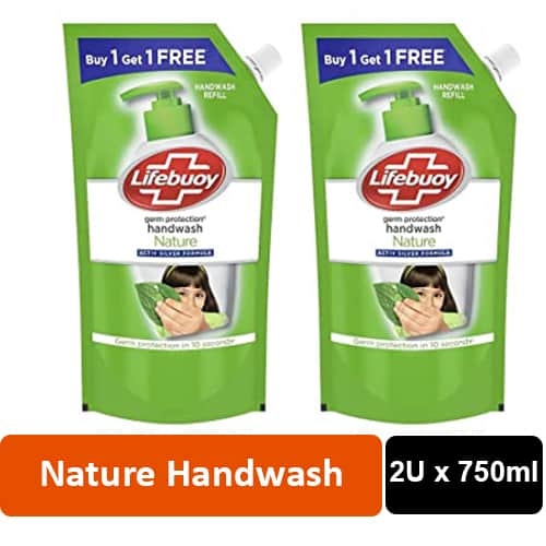 Lifebuoy Nature Handwash (B1G1F) - 750ml + 750ml