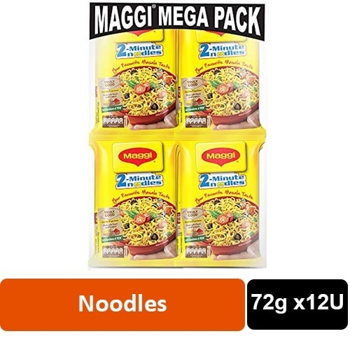 Maggi 2-Minite Noodles(Mega Pack) - 12N x 70g