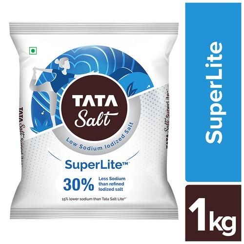 Tata tata salt super lite iodized salt - 30 % less sodium - 1kg
