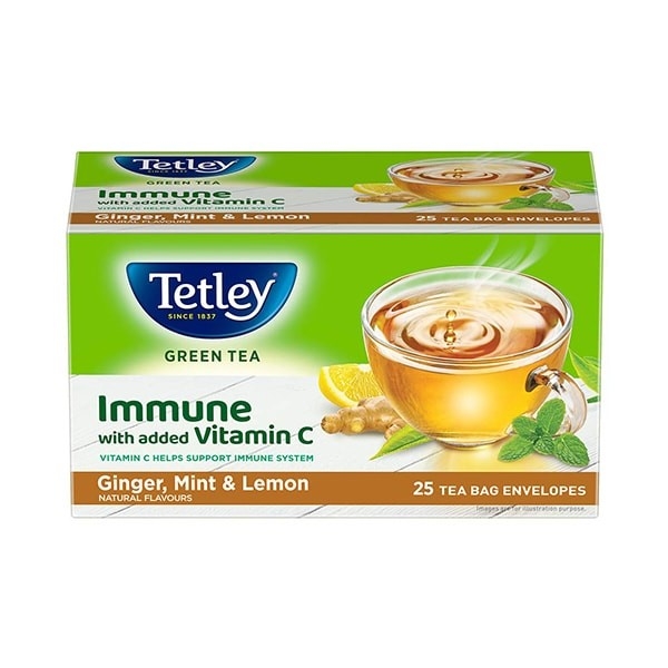 Tetley tetley green tea - ginger,mint & lemon - 25 Tea Bag