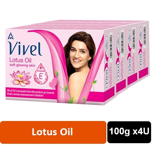 Vivel vivel lotus oil soap (buy 3 get 1 free) - 100g x4N=400g