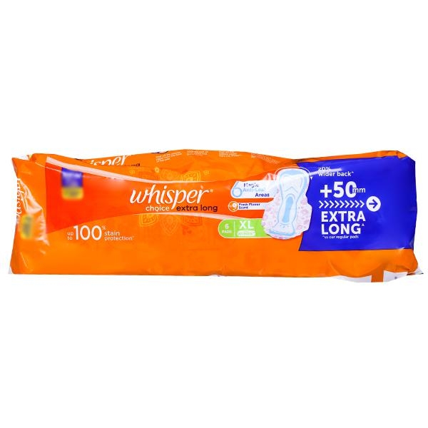 Whisper whisper choice pads(extra long) - 6 Pads