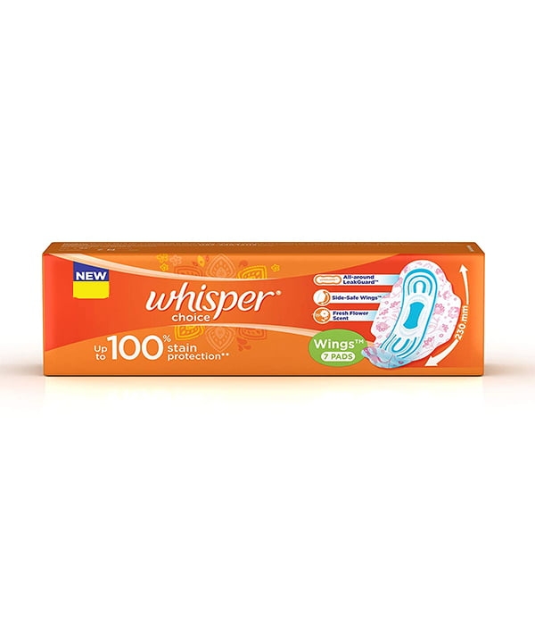 Whisper Choice Pads(Regular With Wings) - 7 Pads