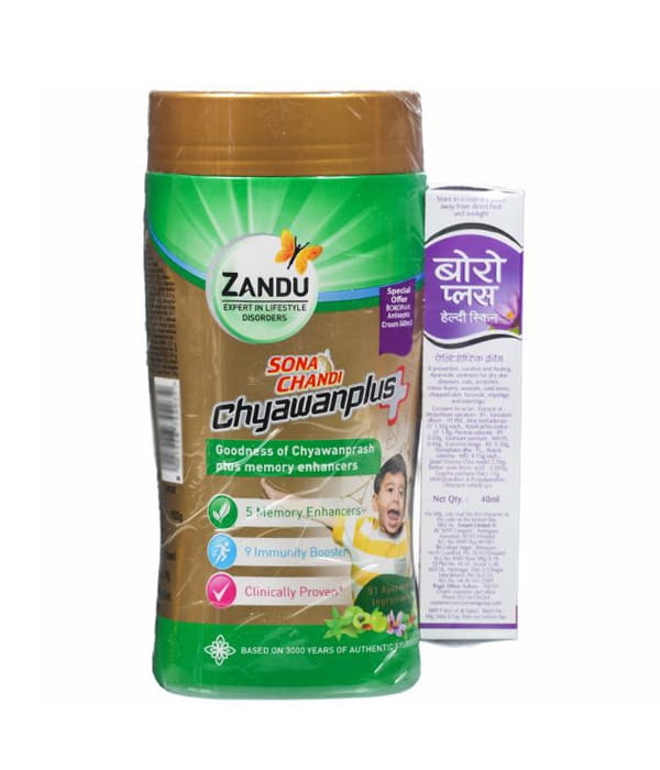 Zandu Sona Chandi Chyawanplus(Free BroPlus Cream ) - 400g