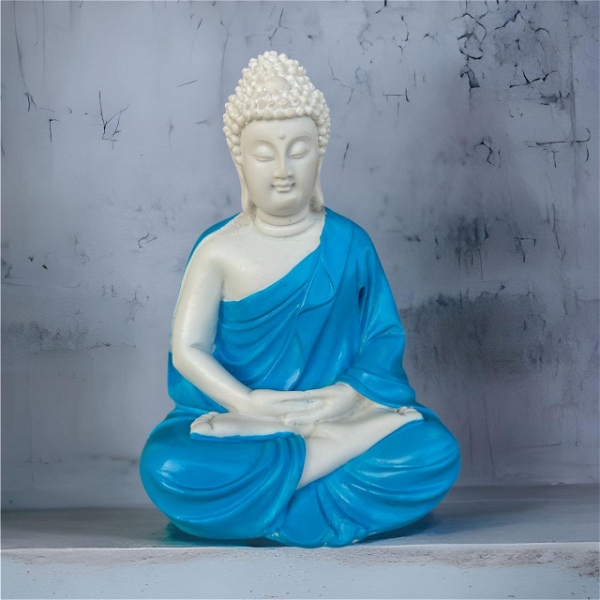 Resin Home Decor Buddha Idol For Living Room (Size:5 Inches)