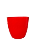 Multicolor Plastic Pot Without Plants - 6 Inch, Red