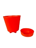 Self Watering Pot Without Plants - 6 Inch, Red