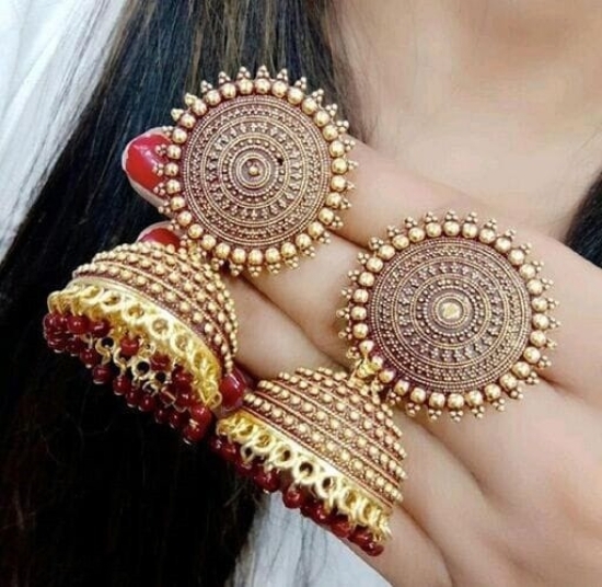 Traditional Fashionable earrings for wedding function for Women  Girls