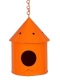 Round Hut Bird House Orange