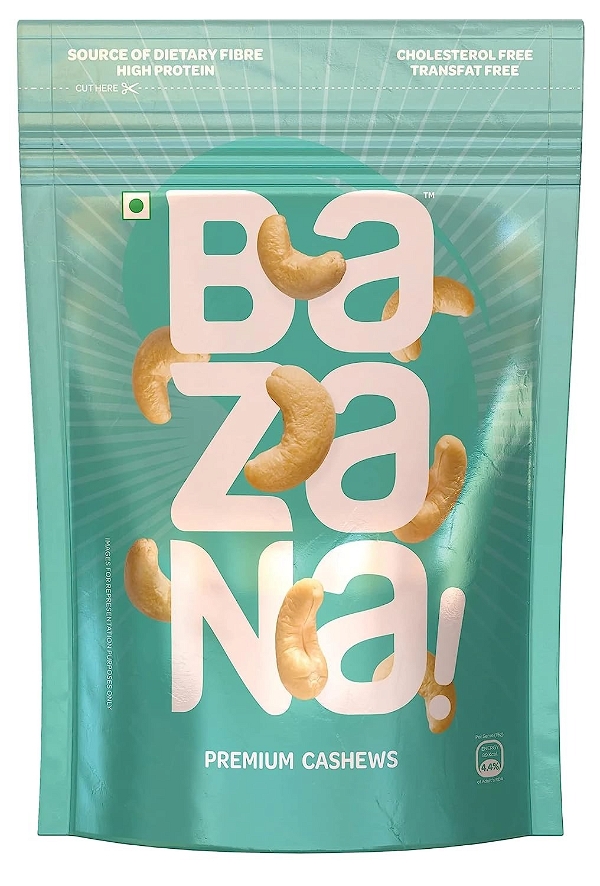 Bazana Premium Raw Cashew - 200g | Healthy Crunchy Cashew Nuts | Nourishing Dry Fruit