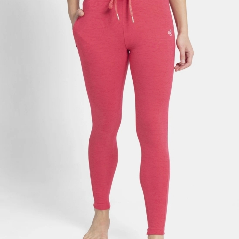 Buy Womens Super Combed Cotton Elastane Stretch Yoga Pants with Side  Zipper Pockets  J Teal Marl AA01  Jockey India