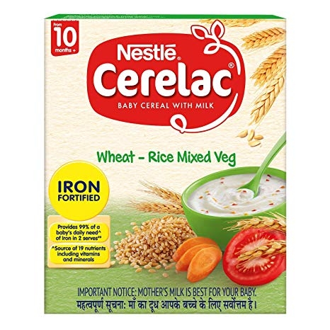 Nestle Cerelac from 10 To 12 Months - Wheat-Rice Mixed Veg, 300g