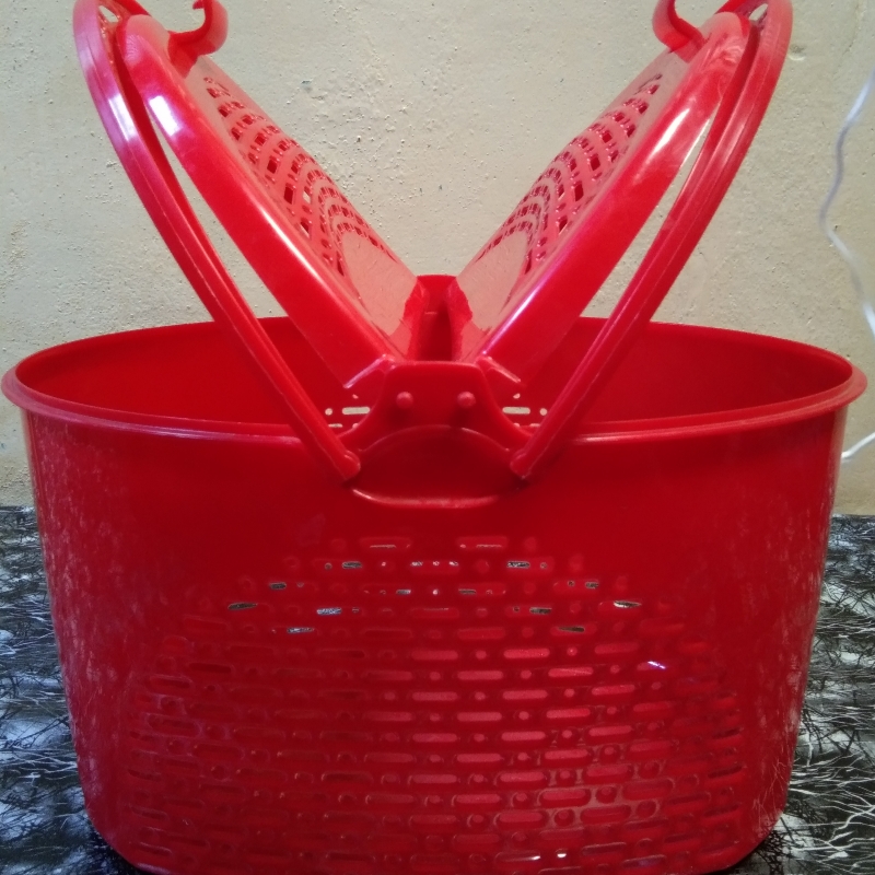 Mascot Plastic Basket - Medium - Red, Blue, Green