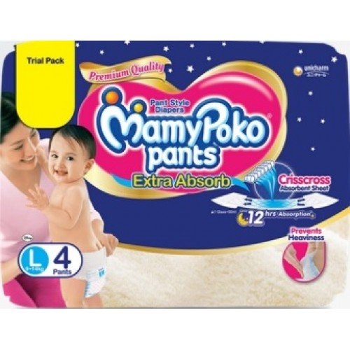 MamyPoko Pants Extra Absorb - 4 pants, L (9-14kg)