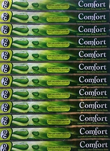 Comfort Camphor & Lemon Grass Agarbatti - Insect Killer Incense Sticks, 1 pack = 10 sticks