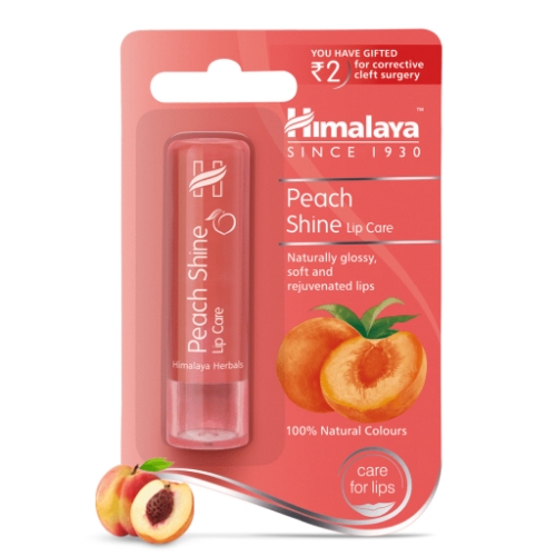 Himalaya Lip Balm Peach  - 4.5g, peach, peach shine