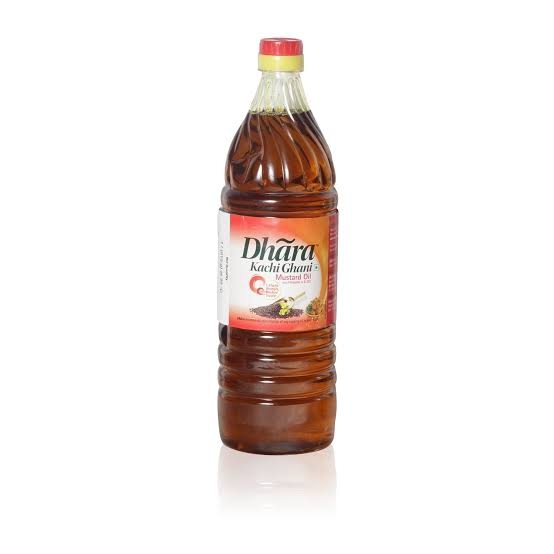Dhara Kachi Ghani Mustard Oil - 1ltr