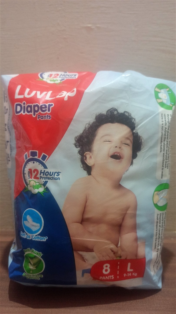 LuvLap Diaper Pants - 8Pants, L 9-14kg