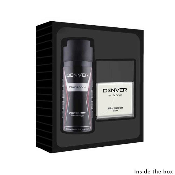 Denver Blackcode Combo Pack - 60ml deo+ 30ml perfume, Black