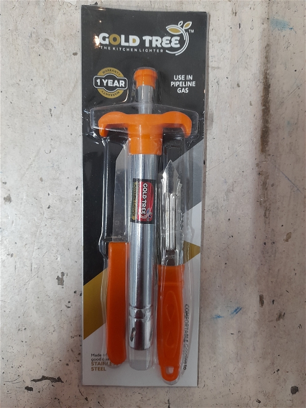 Gas Lighter - Standard, Free 1 Knife & 1 Peeler