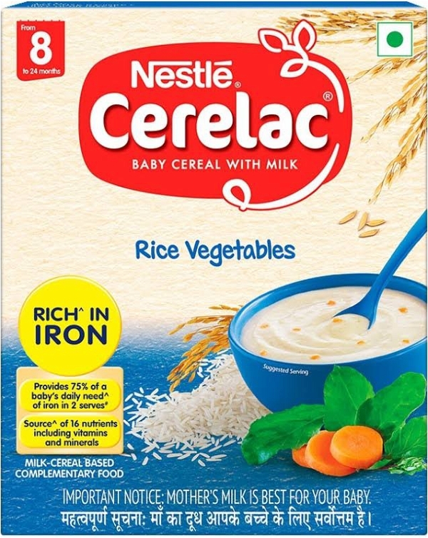 Nestle Cerelac From 8 to 24 Months - Rice Vegetables, 300g