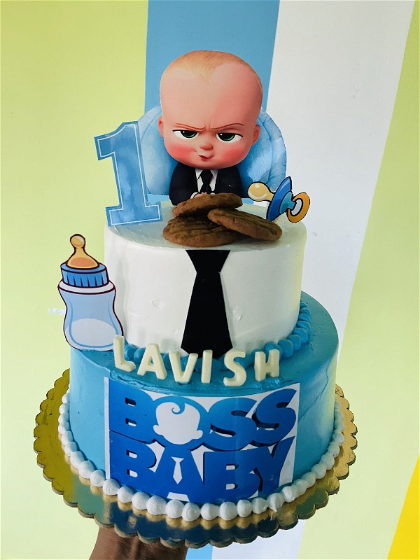 Boss Baby Theme Two Tier Cake - 3Pound, Also Available In Other Flavours