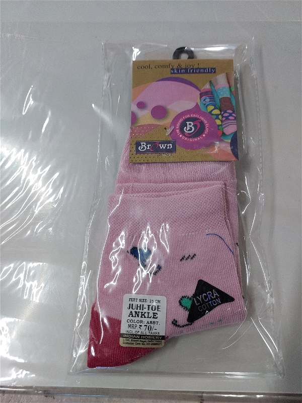 Socks Kids  - 25cm, As per available, Cotton Socks Ankle Length