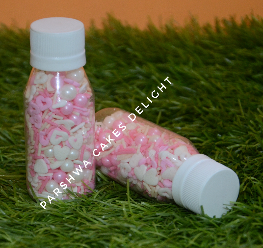 PINK & WHITE SPRINKLE - APPROX 50G