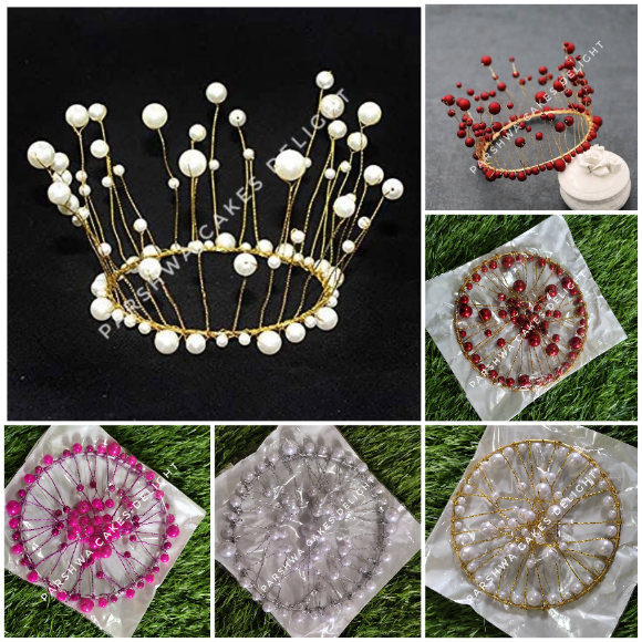 CROWN TOPPER - 4PCS (RED PINK SILVER GOLD)
