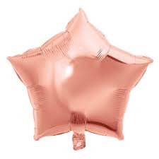 Foil Star Baloon - Rose Gold, 1 Pc, 18 Inches