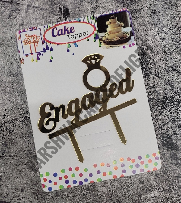 ACRYLIC TOPPER N - 57, 4.5 INCHES, Engaged