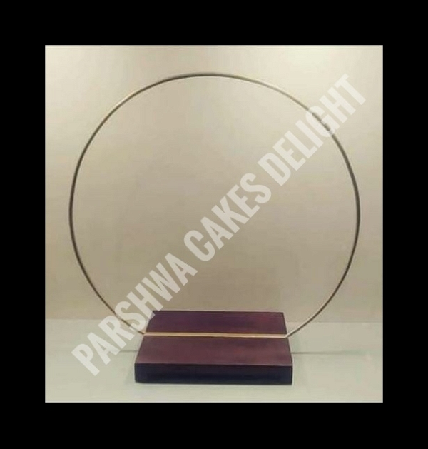 Round hoop cake stand with square base - BASE SIZE 10" * 12" 23"D