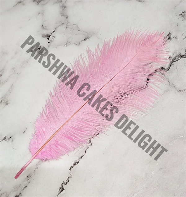 OSTRICH FEATHER - PINK , 1 PC