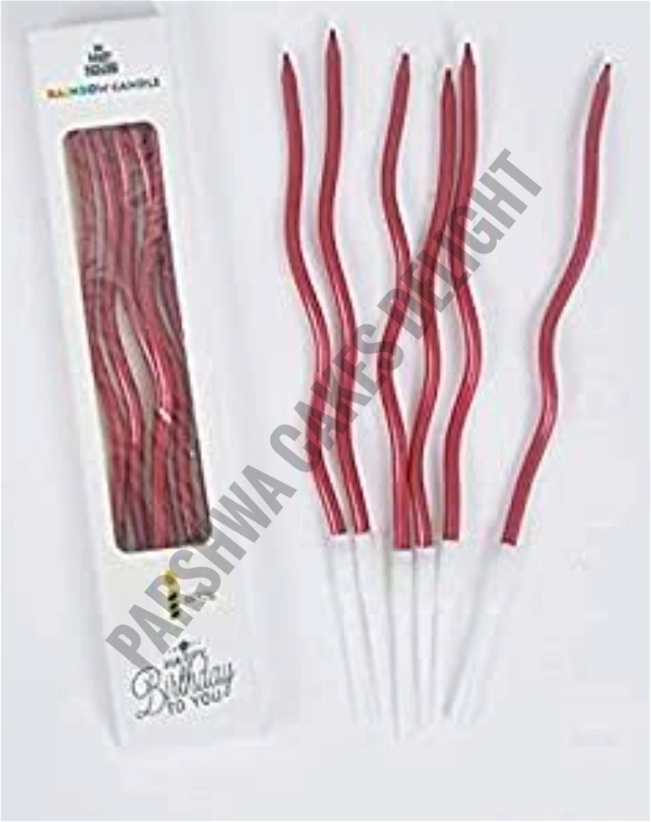 CURL CANDLES - RED, 1 PACK OF 6 PCS EACH