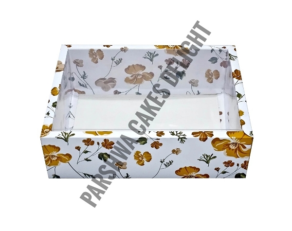 HAMPER BOX (TRANSPARENT) - 10 Pcs Pack, Floral