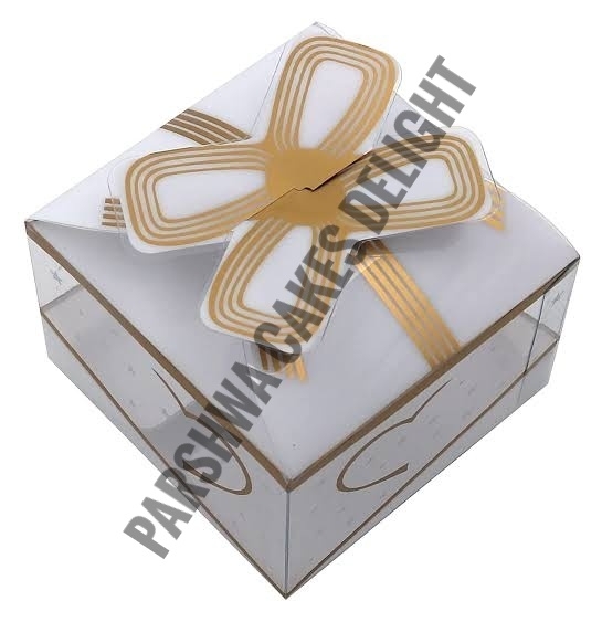 Pvc Chocolate Box - White Gold, 10 Pcs Pack, 7.5 X 7.5 X 5 Cm