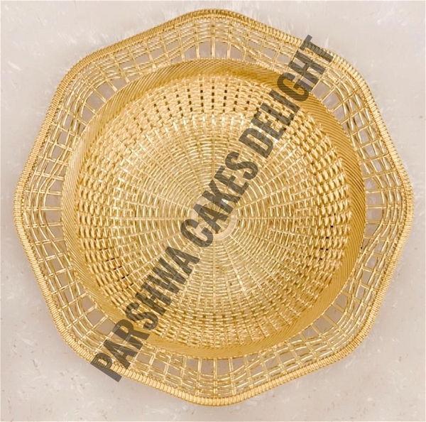 Plastic Trays For Gifting - 5 Pcs Pack, Gold, Delight 7