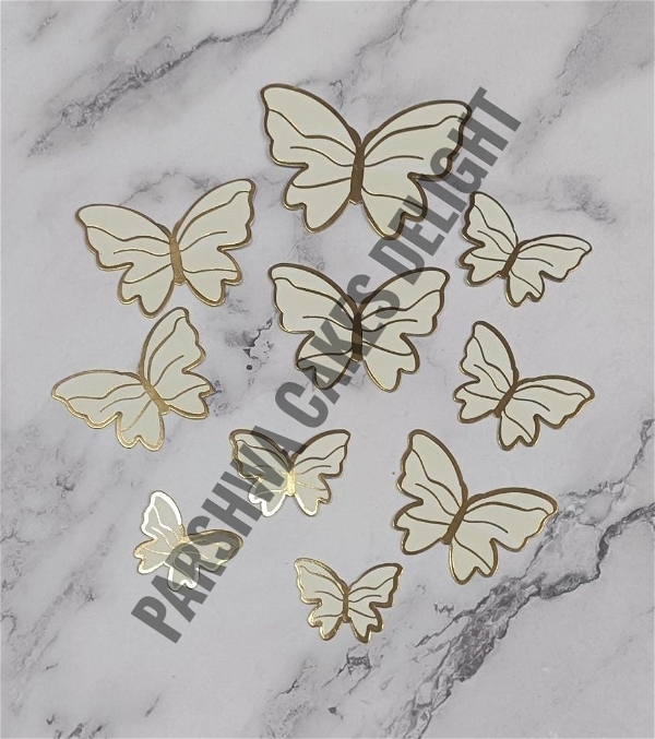 PAPER BUTTERFLY - Yellow, 10 Pcs