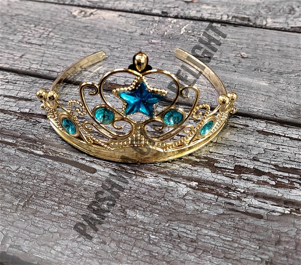 Cake Crown - Gold & Blue, 1 Pc