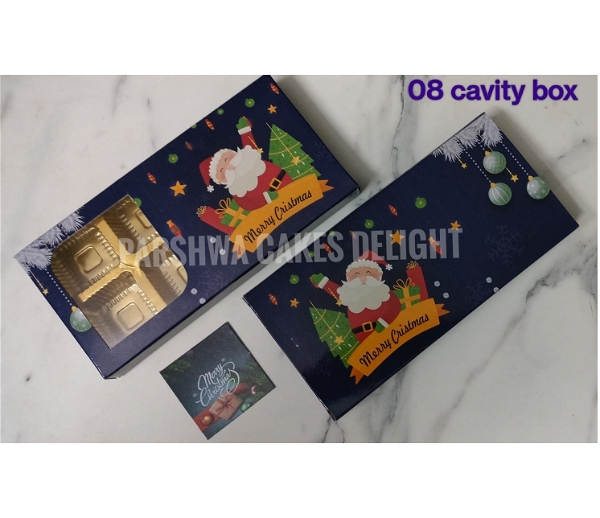 Christmas Chocolate Cavity Box  - Blue, 5 Pcs Pack