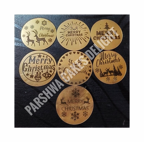 Christmas Coin Topper - 2 Inches, 5 Pcs, Gold